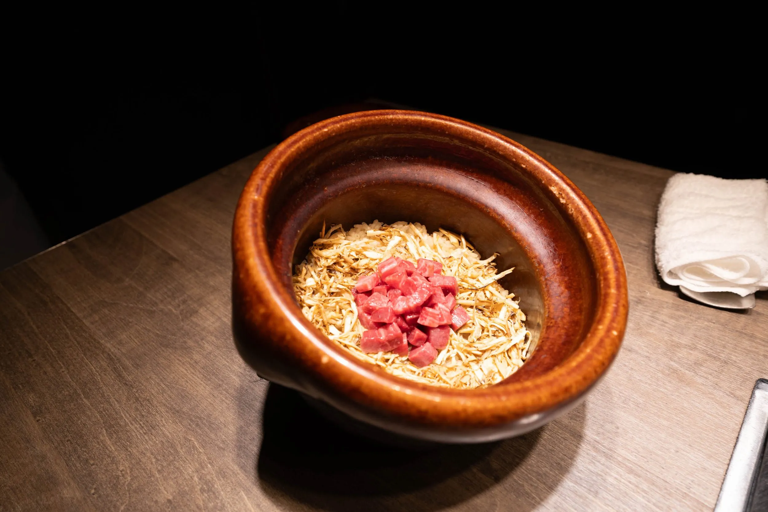 Clay Pot Rice with Selected Beef and Matsutake Mushroom